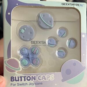 Geekshare Purple Planet Button Caps for Switch Joy-Cons